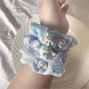 set of 3 Aurora‘s Little Collections Cinnamoroll elements handmade Hair scrunchy
